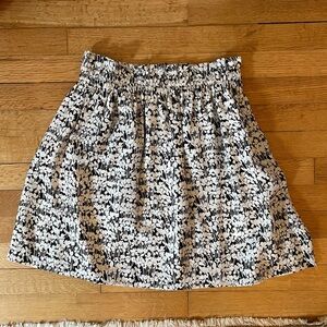 Club Monaco Silk Black and White Mini Skirt 2
